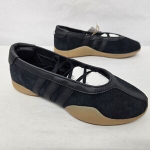 Adidas Taekwondo Mei Ballet Sneakers JQ0669 Black Suede Gum Women's Size 6